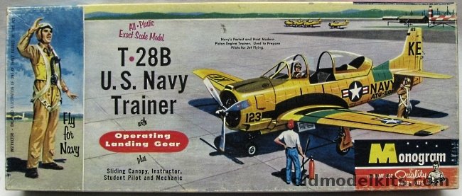 Monogram 1/48 T-28B US Navy Trainer / ATU-801 - Four Star Issue, PA14-98 plastic model kit